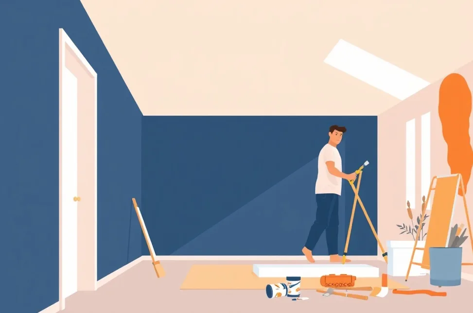 Intérieur rénové après travaux de peinture à Saint-Cyr-sur-Loire